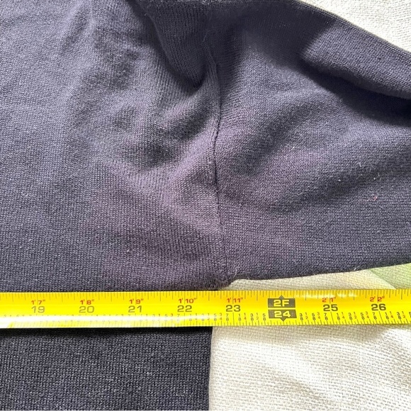 French Connection Sweater Corgi Dog Women's Size Large Navy Blue Crewneck - Picture 3 of 6